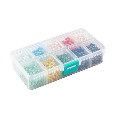 Electroplate Glass Beads Strands EGLA-JP0002-01F-4mm-1