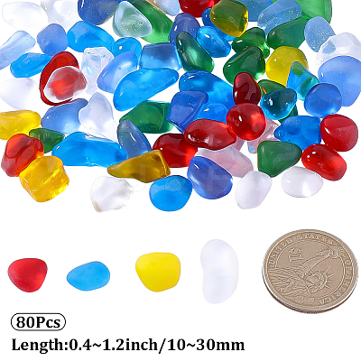 80Pcs Ocean Series Glass Display Decoration DJEW-PA0001-04A-1