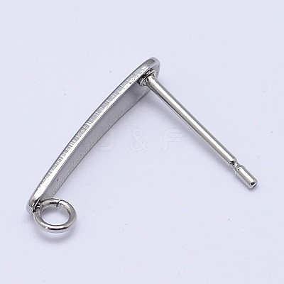 Non-Tarnish 304 Stainless Steel Stud Earring Findings STAS-D118-1