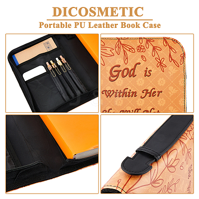 Portable PU Leather Book Case AJEW-WH0248-419B-1