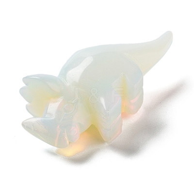 Opalite Carved Rhinoceros Figurines DJEW-P016-01J-1