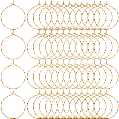 200Pcs Brass Wine Glass Charm Rings KK-SP0001-31B-G-1