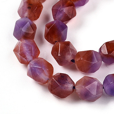 Dyed Natural White Jade Beads Strands G-T139-8mm-45J-1