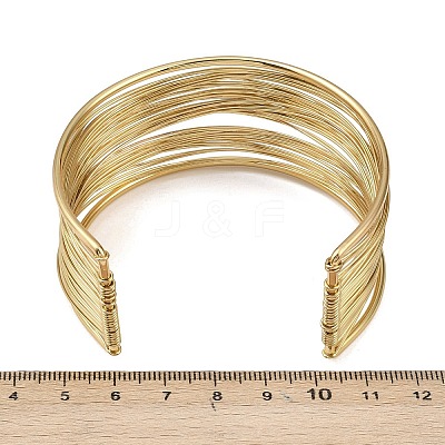 Spring 304 Stainless Steel Open Bangles for Women BJEW-K288-02B-G-1