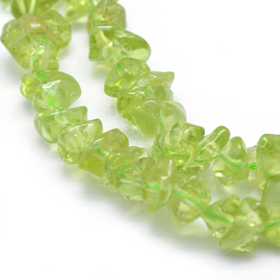 Natural Peridot Beads Strands G-P406-11-1
