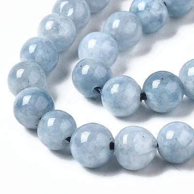 Dyed Natural Quartz Round Bead Strands X-G-R173-6mm-03-1