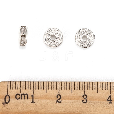 Brass Grade A Rhinestone Spacer Beads RB-A014-Z8mm-01S-1