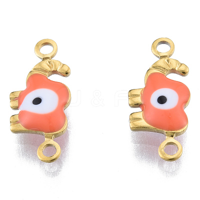 304 Stainless Steel Enamel Connector Charms STAS-N092-177-1