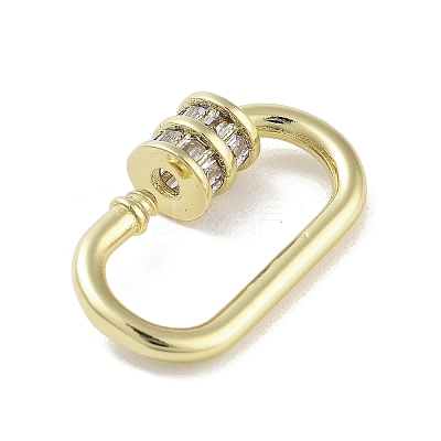 Brass Micro Pave Cubic Zirconia Keychain Rings X-KK-M293-50G-1