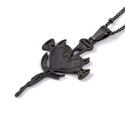 304 Stainless Steel Enamel Necklaces NJEW-Q338-09B-1
