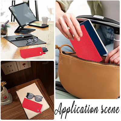 3Pcs 3 Colors Rectangle Felt Eyeglass Case AJEW-CN0007-36B-1