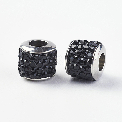 304 Stainless Steel European Beads STAS-E142-12P-1