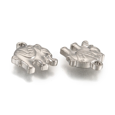 Tarnish Resistant 201 Stainless Steel Elephant Charms STAS-Q192-15-1