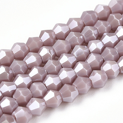 Opaque Solid Color Electroplate Glass Beads Strands LS-EGLA-A039-P2mm-A13-1