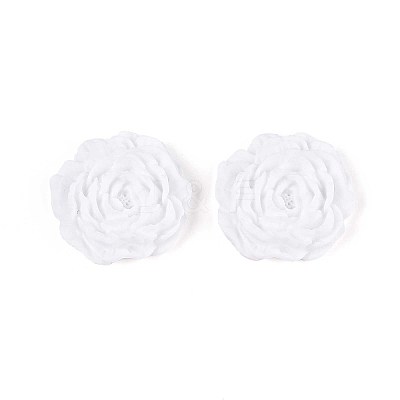 Flower Opaque Resin Cabochons CRES-T025-28C-02-1