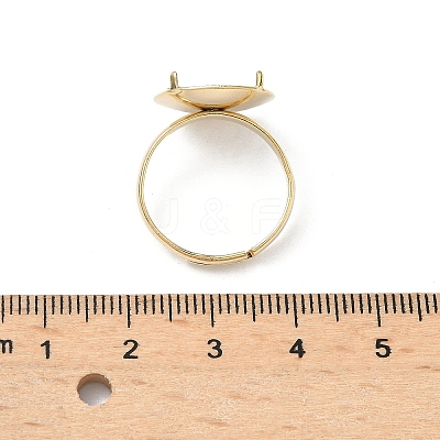 Adjustable Brass 4 Prong Ring Settings KK-K414-04D-G-1