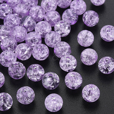 Transparent Crackle Acrylic Beads MACR-S373-66-N06-1