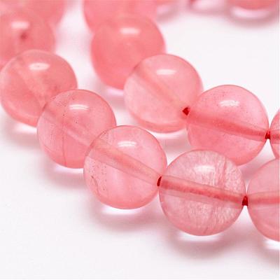 Cherry Quartz Glass Bead Strands G-P256-06-6mm-1