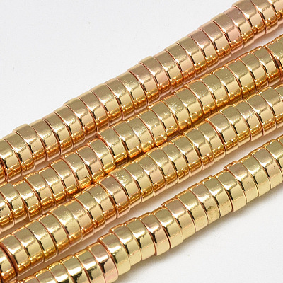 Electroplate Non-magnetic Synthetic Hematite Beads Strands G-Q465-37KC-1