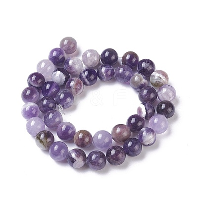 Natural Chevron Amethyst Beads Strands G-I222-10mm-01-1