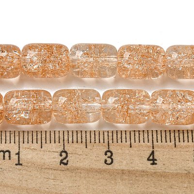 Transparent Crackle Glass Beads Strands GLAA-NH0001-04B-1