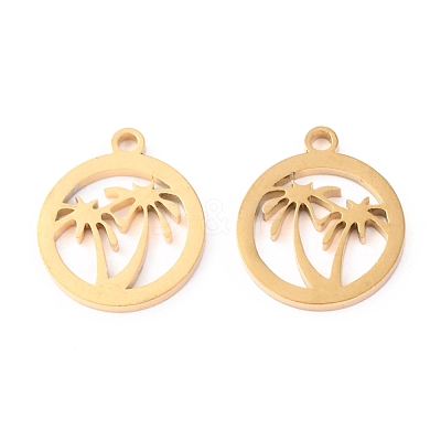 304 Stainless Steel Charms STAS-O142-38G-1