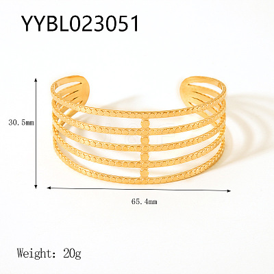 Hollow Stainless Steel Cuff Bangles for Women BS9100-2-1