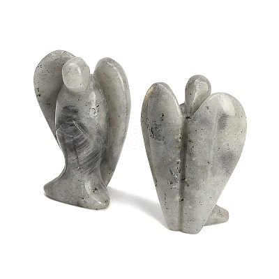 Natural Labradorite Carved Angel Figurines G-O200-03J-11-1