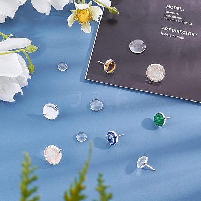 104Pcs DIY 304 Stainless Steel Stud Earring Making Kits DIY-UN0002-50S-1