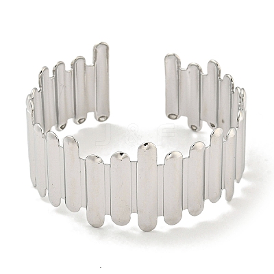 Non-Tarnish Exaggerated 304 Stainless Steel Cuff Bangles for Women BJEW-P331-04P-1