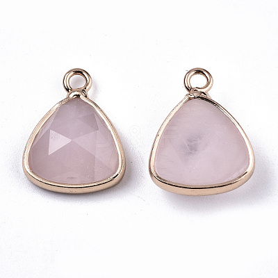 Natural Rose Quartz Charms G-N326-48E-1