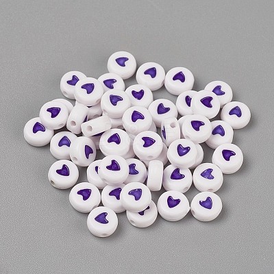 Acrylic Enamel Beads LS-OACR-WH0003-04G-1