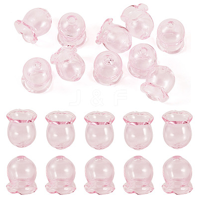 10Pcs Glass Bead Caps for Wind Chimes Making GLAA-BY0001-05E-1