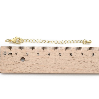 Long-Lasting Plated Brass Chain Extender KK-F711-09G-1