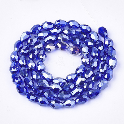Electroplate Glass Beads Strands EGLA-T013-05B-1