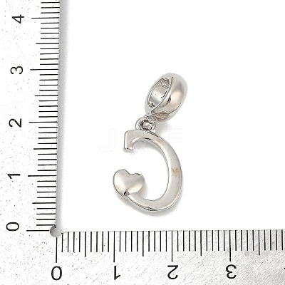 Brass European Dangle Charms KK-Z097-01C-GP-1