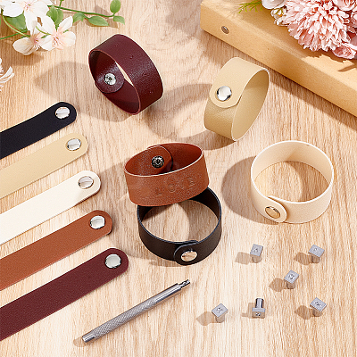 DIY Number Letter Pattern Cord Bracelet Making Kits DIY-PH0009-04-1
