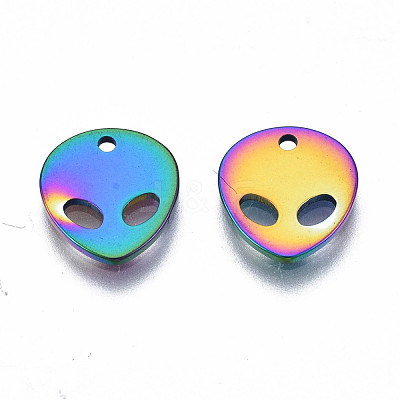 Ion Plating(IP) 201 Stainless Steel Charms STAS-S119-136-1
