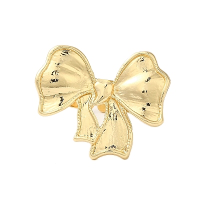 Bowknot Alloy Open Cuff Rings LS-RJEW-U006-05G-1