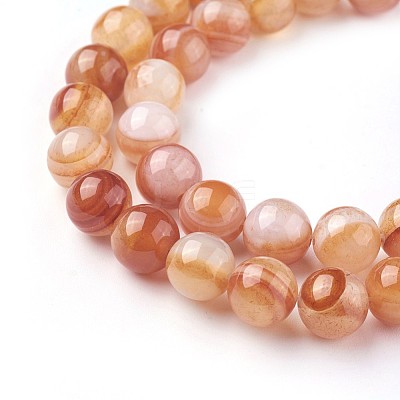 Natural Red Agate Beads Strands G-F619-38-8mm-1