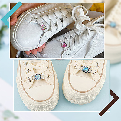 Alloy & Resin Shoelace Charms FIND-CP0002-94D-1