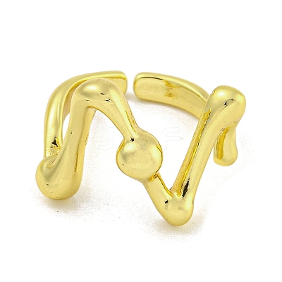 Brass Cuff Rings for Women RJEW-E294-05G-03-1