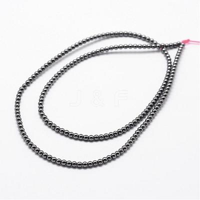 Grade AB Non-magnetic Synthetic Hematite Beads Strands G-P209-02-2mm-1