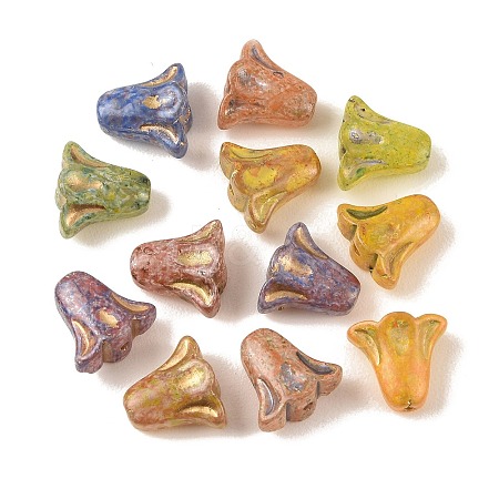 Baking Paint Glass Beads DGLA-G004-01B-1