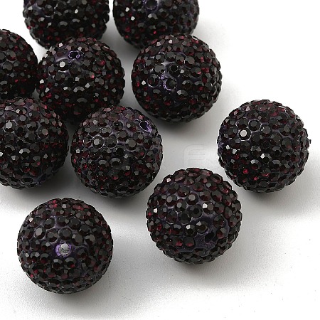 Grade A Rhinestone Pave Disco Ball Beads RB-Q105-1-1