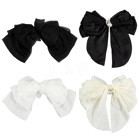 4Pcs 4 Styles Cloth Bowknot Alligator Hair Clips PHAR-SP0001-17A-1