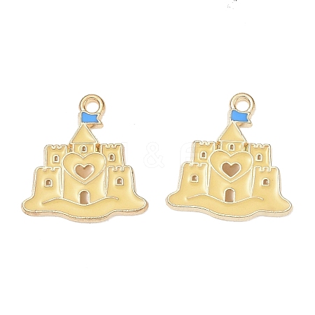 Alloy Enamel Pendants AL-CBAE435-02G-1