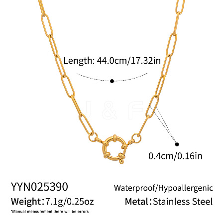 Minimalist 4MM 304 Stainless Steel Paperclip Chain Necklaces for Women LS-EE6470-2-1