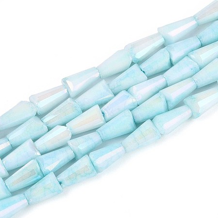 Anti-Tarnish Electroplate Glass Beads Strands GLAA-T025-27B-1