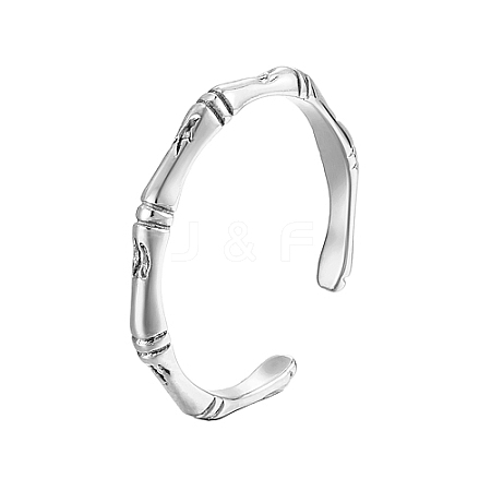 Stainless Steel Finger Open Cuff Ring IS0697-2-1